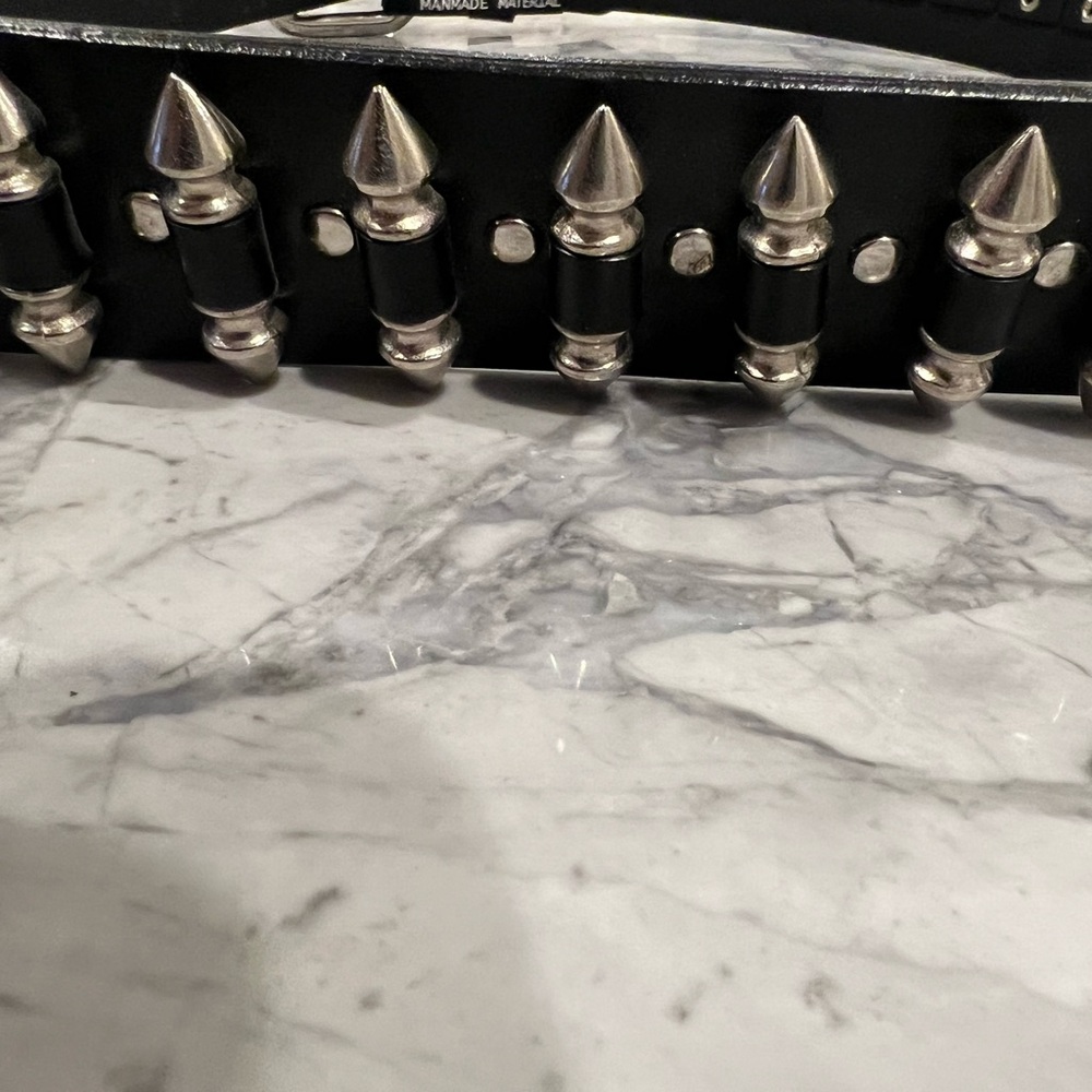 Hot Topic Goth Alternative Black Studded Spike Belt - 30